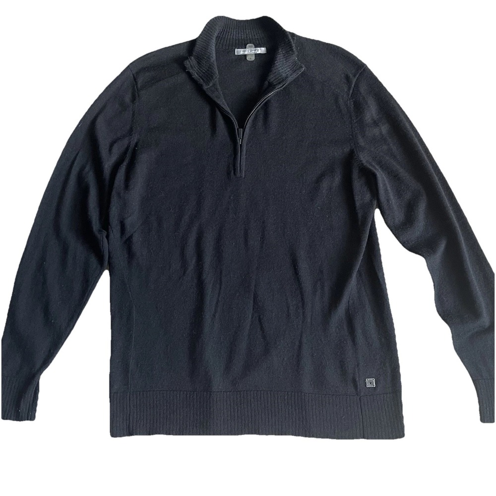 Smartwool Mens 1/4 Zip Merino Wool Sweater Large Pullover Collar - Picture 1 of 10